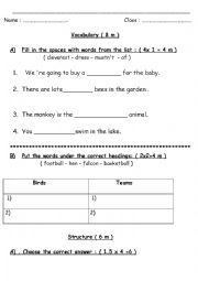 exam for 4th grade