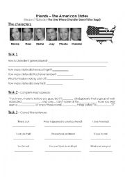English Worksheet: Friends - The american states