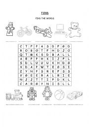 English Worksheet: Toys