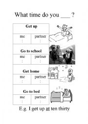 English Worksheet: Telling the time