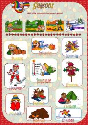 English Worksheet: Seasons