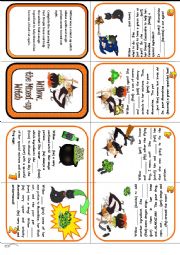 English Worksheet: Mini Book - A Halloween Story