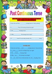 English Worksheet: Past Continuous Tense