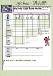 English Worksheet: Logic Game : CAN - CANT