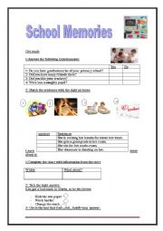 English Worksheet: school memories