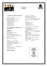 English Worksheet: far away song