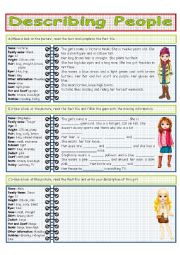 English Worksheet: Describing People