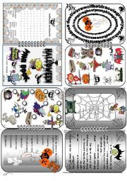 English Worksheet: My Halloween minibook!