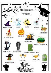 English Worksheet: happy halloween