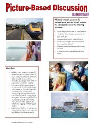 English Worksheet: Picture-based discussion Elementary - (16) - Travelling