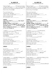 English Worksheet: All about us - song activity