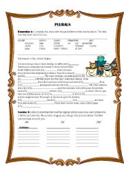 English Worksheet: PLURALS