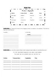 English Worksheet: SINGULAR AND PLURAL NOUNS