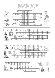 FOOD CROSSWORD VOCABULARY