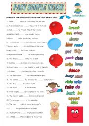 English Worksheet: PAST SIMPLE TENSE