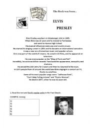 English Worksheet: Elvis Presley 