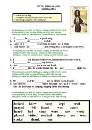 English Worksheet: Killing me softly song