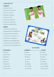 English Worksheet: THE VERB HAVE GOT