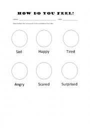English Worksheet: How do you feel?
