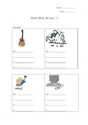 English Worksheet: How often do you Survey