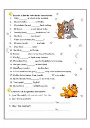 English Worksheet: Simple Present Tense Practise 