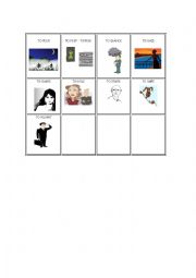 English Worksheet: Ways of Looking CARDS with verbs written