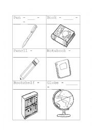 English Worksheet: Classroom Objects