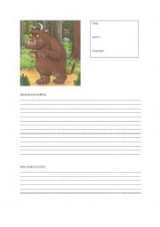 English Worksheet: Describle the Gruffalo