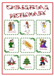 English Worksheet: Christmas Pictionary for the little ones