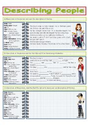 English Worksheet: Describing People