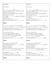 English Worksheet: Daughters