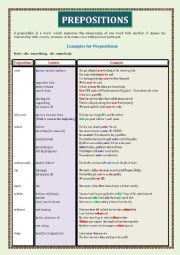 English Worksheet: Prepositions   - Sheet - 06