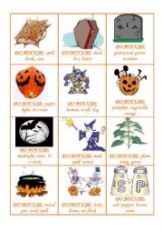 English Worksheet: TABOO GAME HALLOWEEN