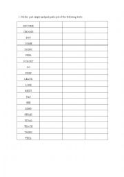 English Worksheet: VERB EXERCISE