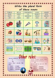 English Worksheet: PLURALS n.2