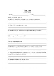 English Worksheet: Shiloh Test