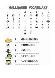 English Worksheet: Halloween vocabulary