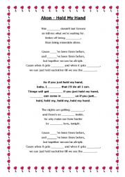 English Worksheet: Hold my hand