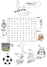 TOYS WORDSEARCH
