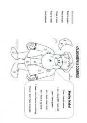 English Worksheet: Halloween is Coming!