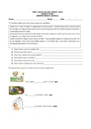 English Worksheet: Present simple- reading comprehension