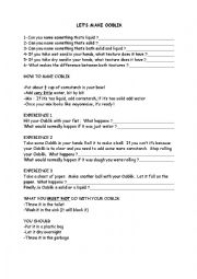 English Worksheet: How to make goo