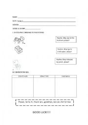 English Worksheet: test quick