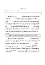 English Worksheet: Cloze exercises