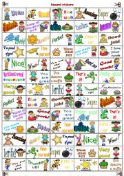 English Worksheet: Reward stickers