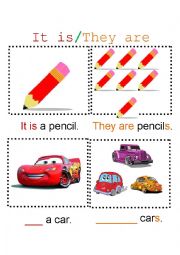 English Worksheet: It is They are