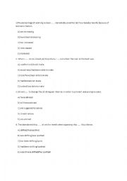 English Worksheet: grammar test
