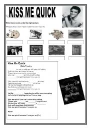 English Worksheet: KISS ME QUICK