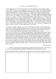 English Worksheet: Coca cola and Santa Claus