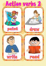 Action verbs 2 - Flashcards